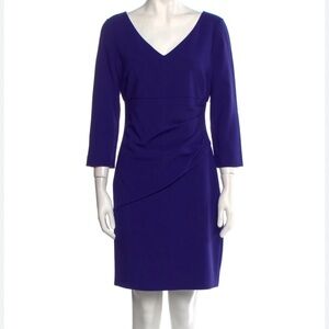 Diane Von Furstenberg Royal Blue Long Sleeve Dress